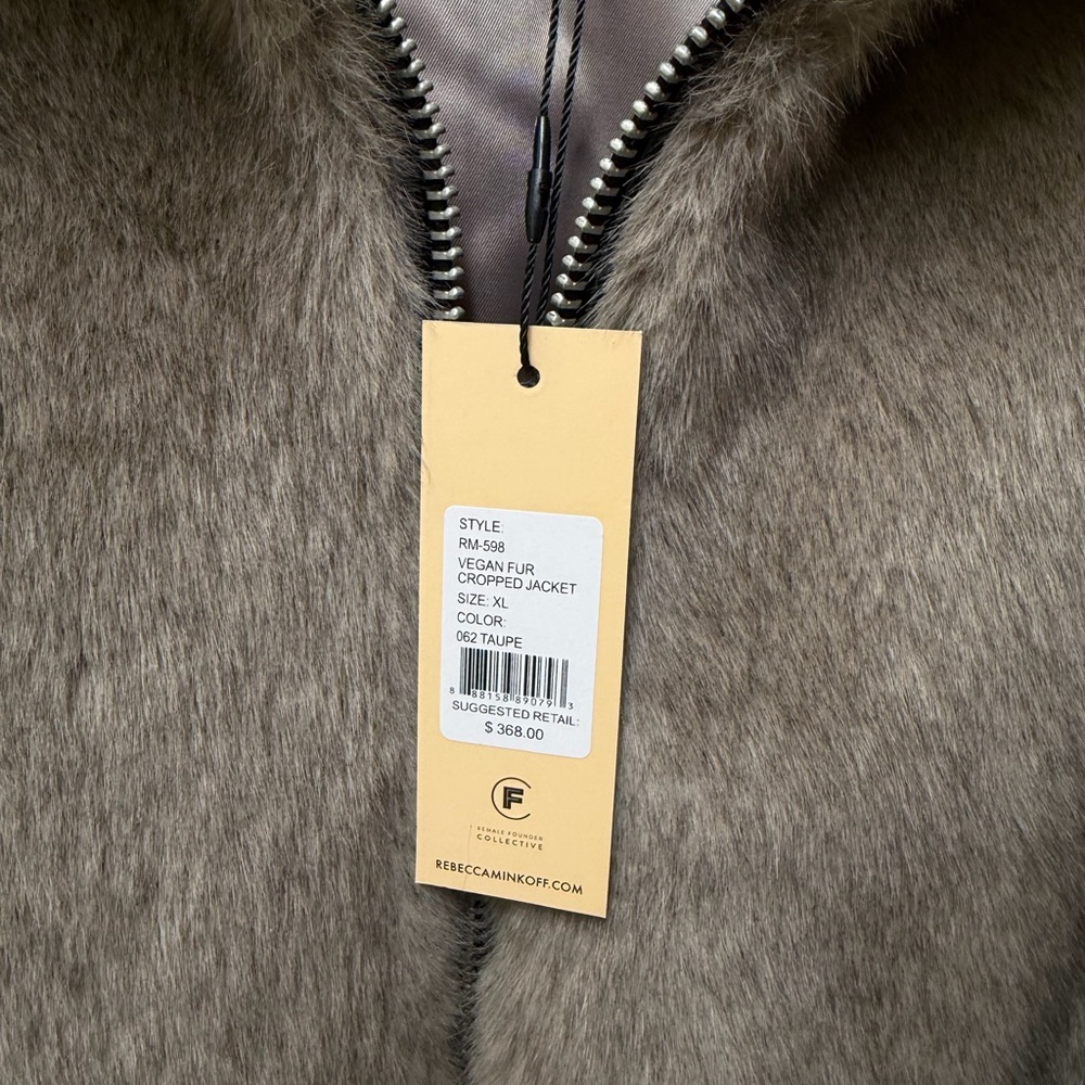 Rebecca Minkoff faux fur cropped jacket - Picture 6 of 9